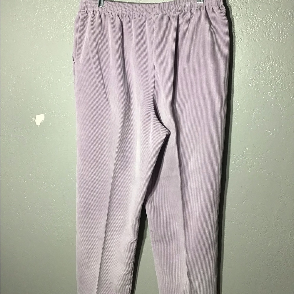 Alfred Dunner Womens Corduroy Pants Color Lavender Vintage Sz 12P Retro 1980s-90 - Picture 6 of 9